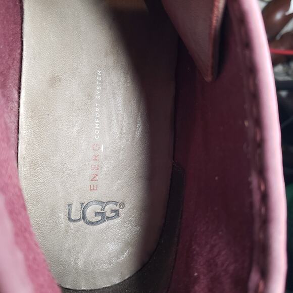 UGG Hendrickson Mens 12 US Chukka Boots Leather Wine Ankle Boots Lace-Up 1013990 main image 11